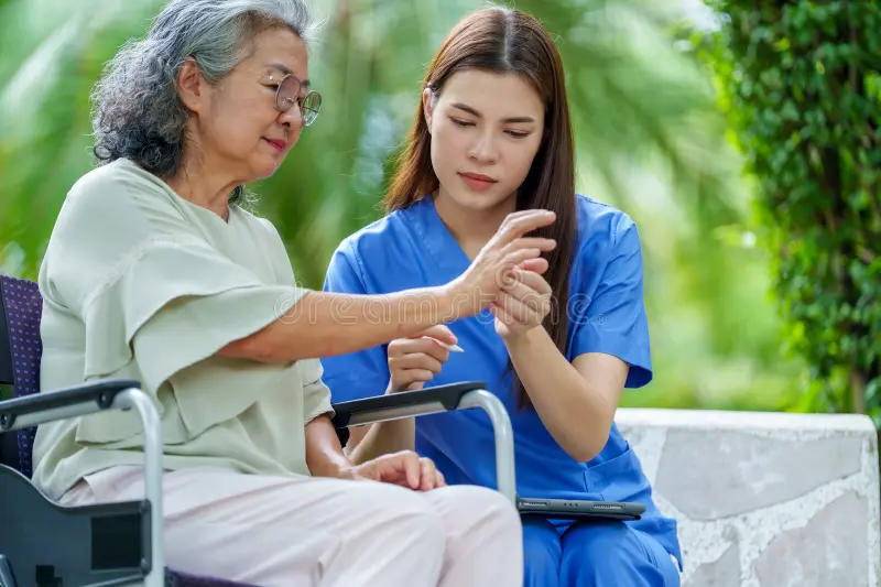 Caregiver with elderly